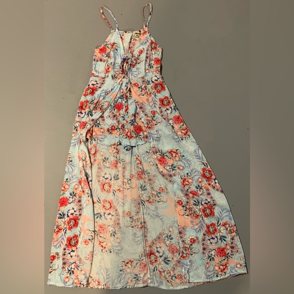 Combo long dress/hidden short maxi dress never worn